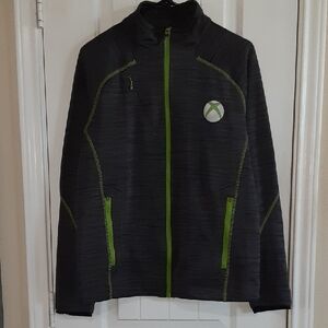 Xbox North End Sport Men's Small Flux Mélange Bonded Fleece Jacket-carbon/Green